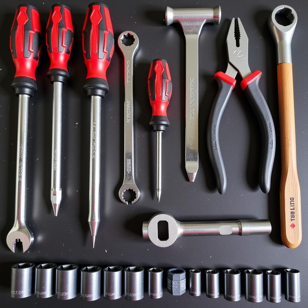 Essential Hand Tools for Car Repair: Screwdrivers, Wrenches, Pliers, Sockets, and Hammer