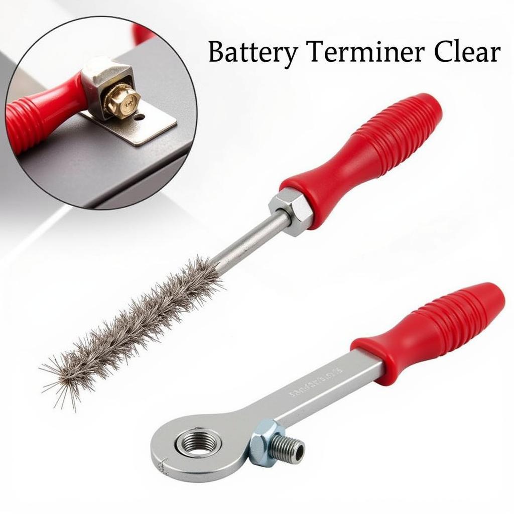 Car Battery Terminal Cleaner and Wrench