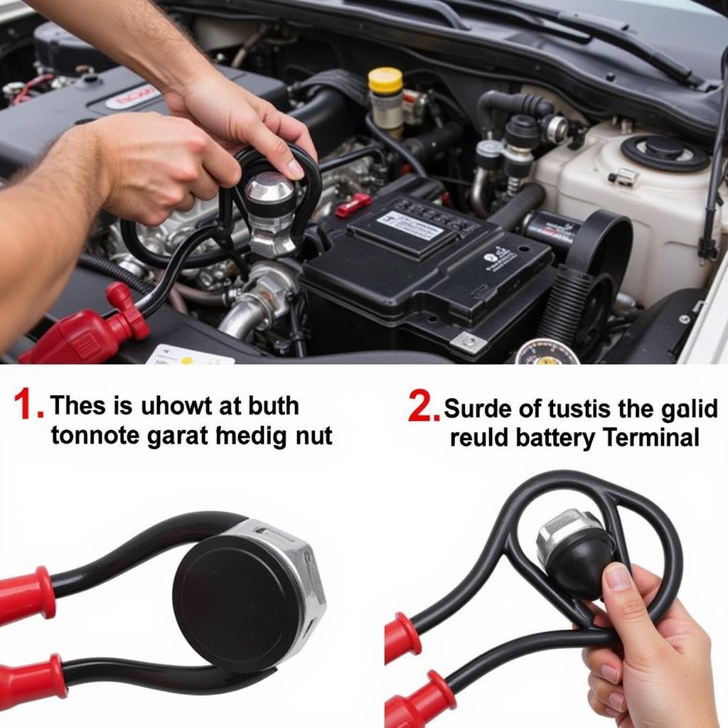 Using a Battery Terminal Wrench to Tighten Terminals