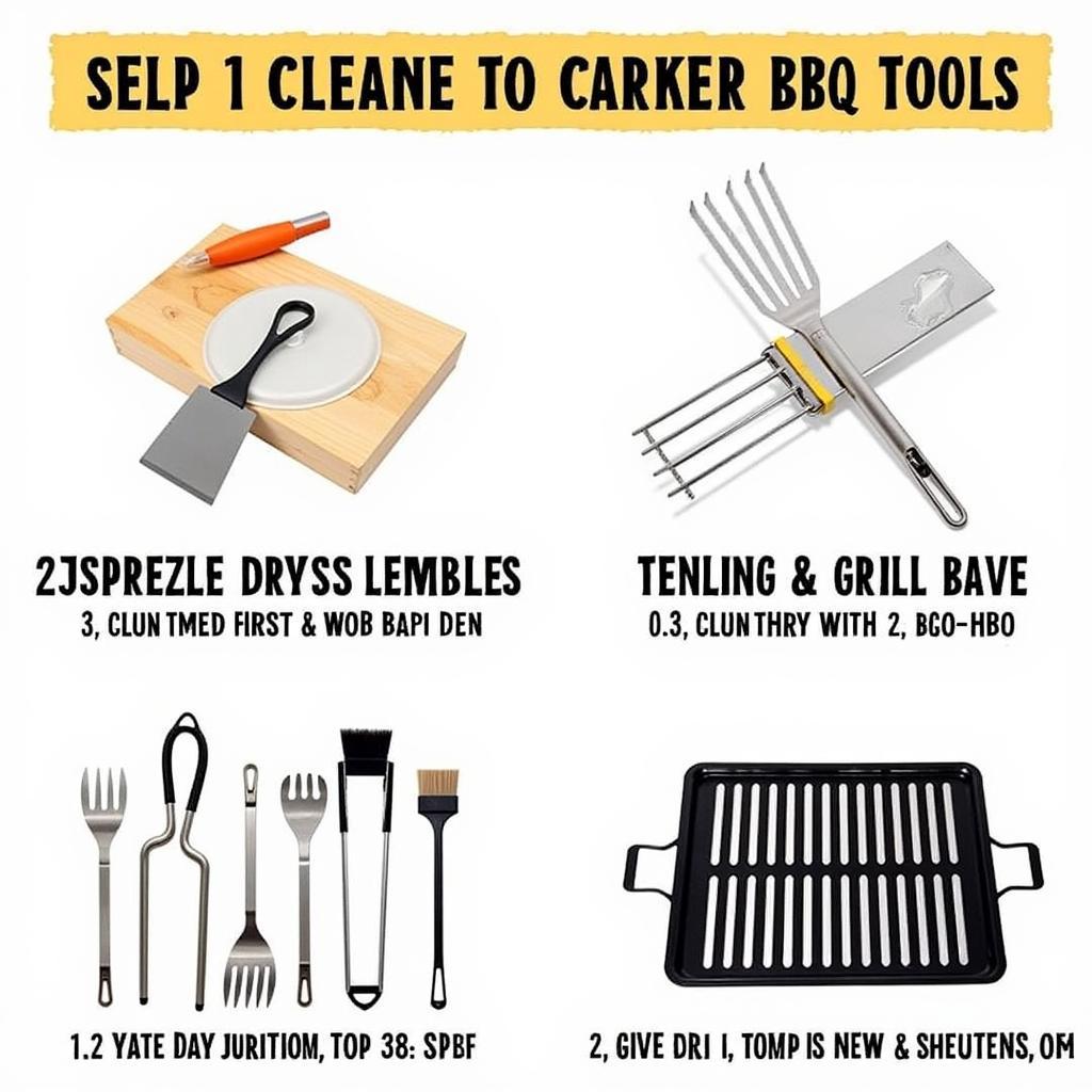 BBQ Tool Cleaning Process in Steps