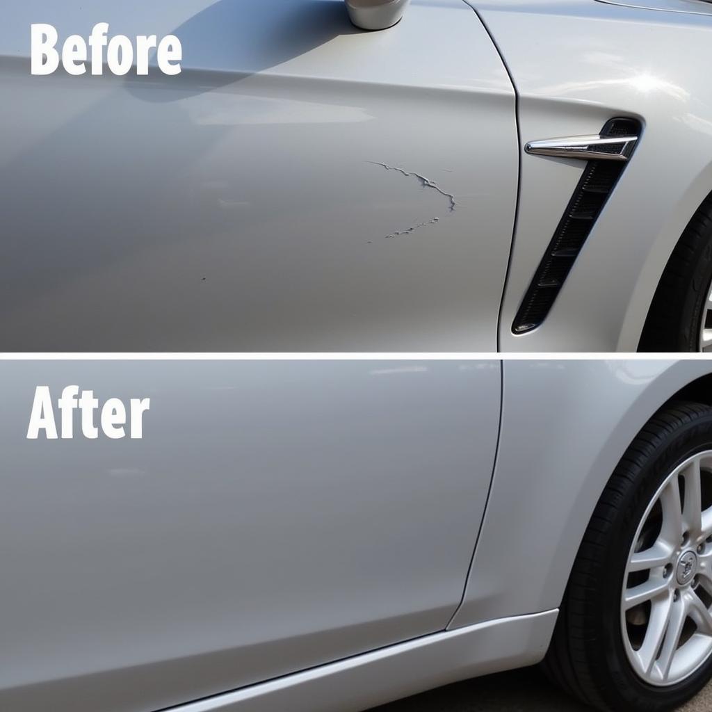 Before and After Dent Removal Comparison