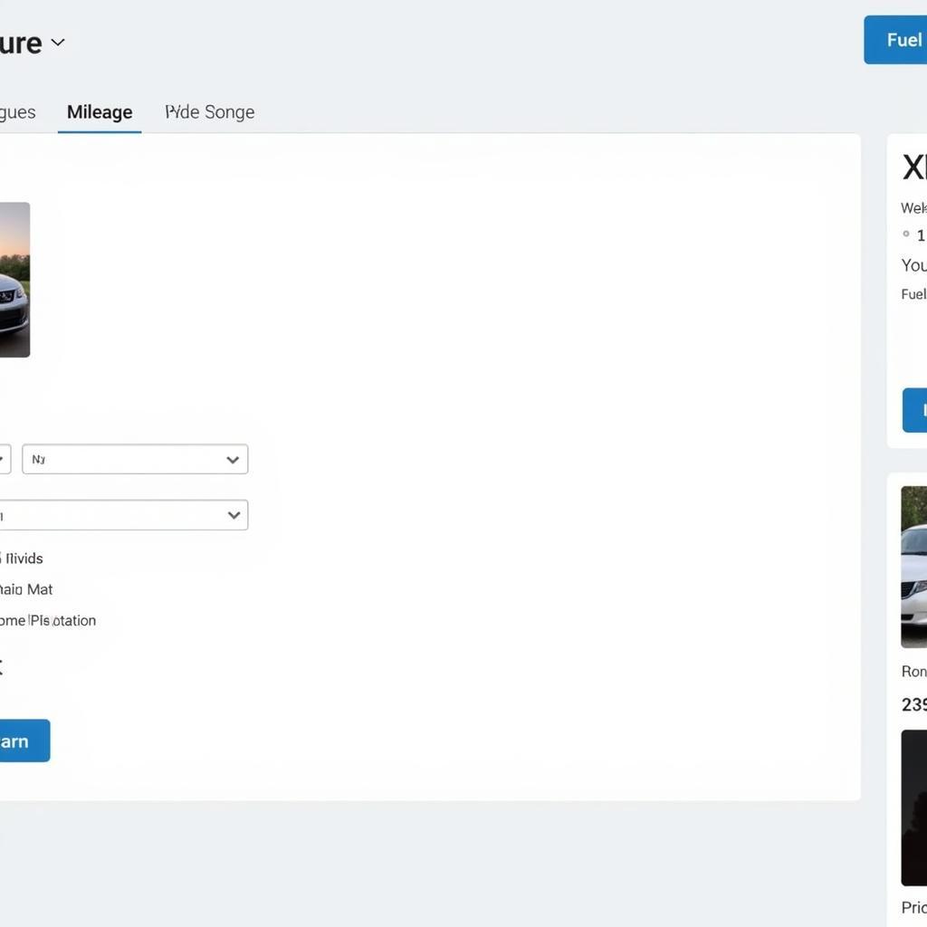 User-Friendly Interface of a Car Search Tool