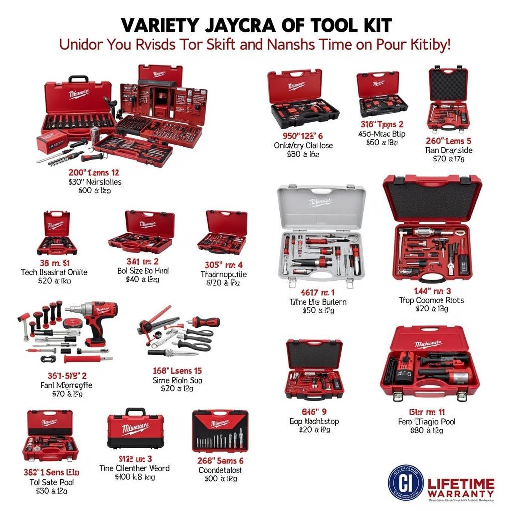 Variety of best tool kits with lifetime warranty