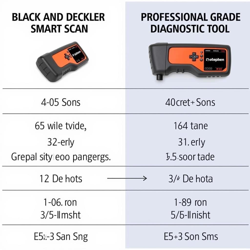 Black and Decker Smart Scan Compared to Professional Tool