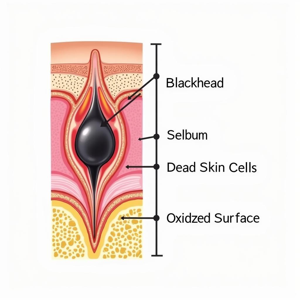 Diagram of Blackhead Formation