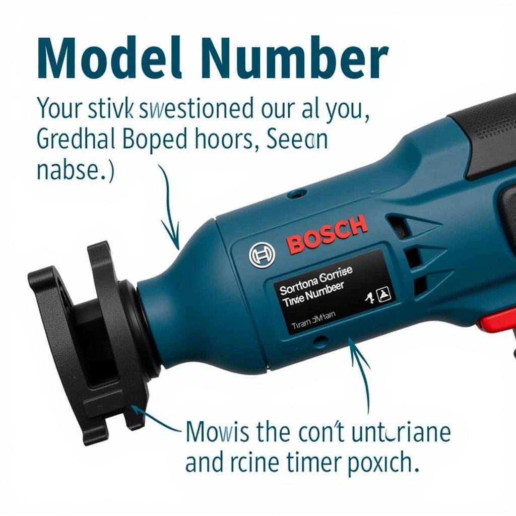 Locating the Model Number on a Bosch Power Tool