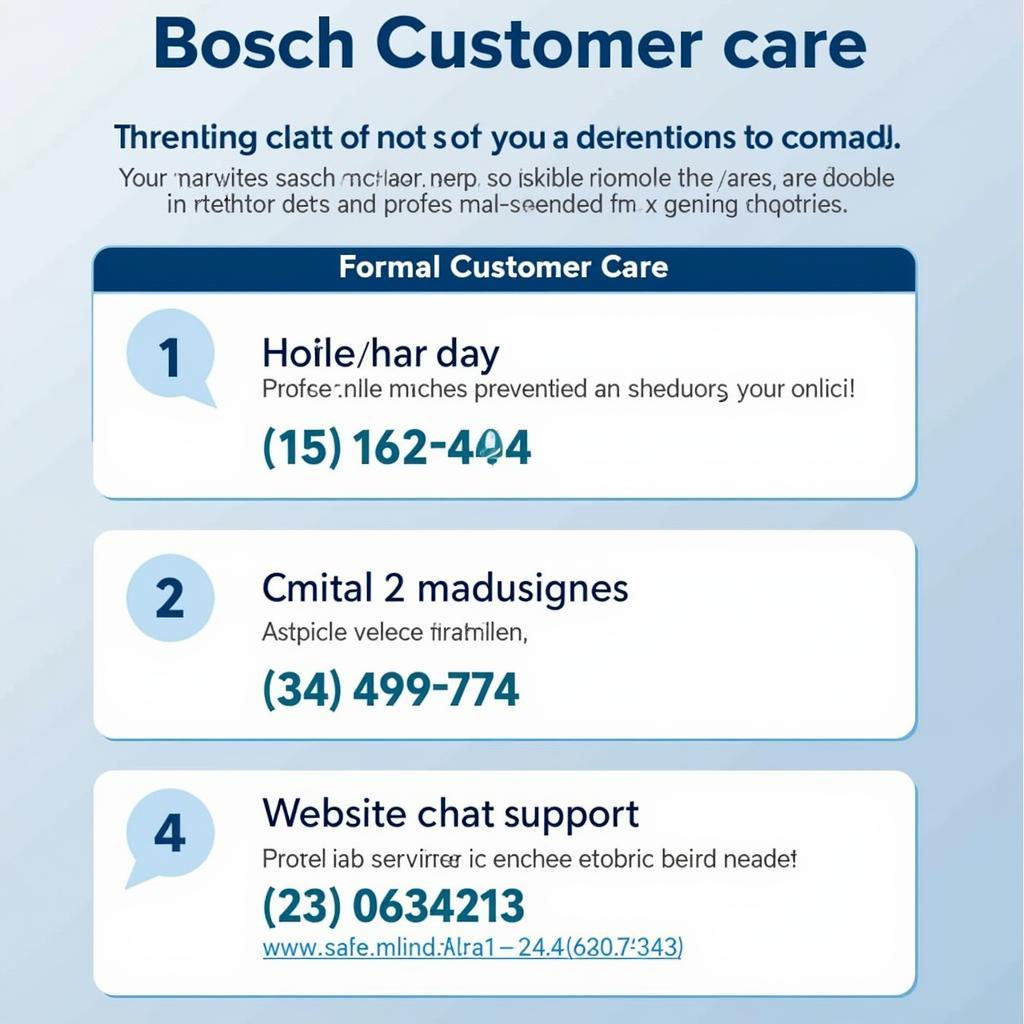 Bosch Tools Customer Care Contact Information