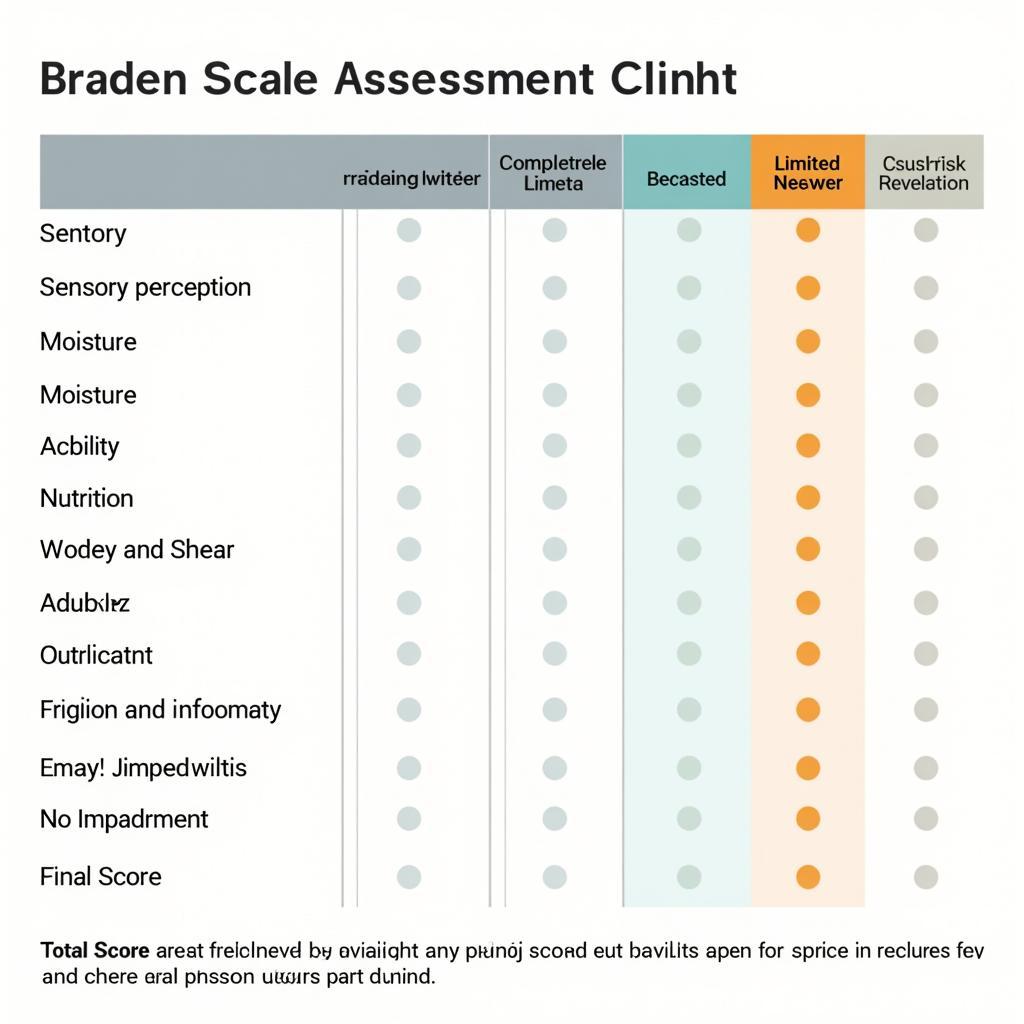 Braden Scale Assessment Chart