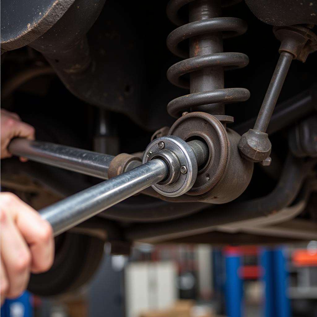 Using a Breaker Bar to Loosen a Stubborn Bolt