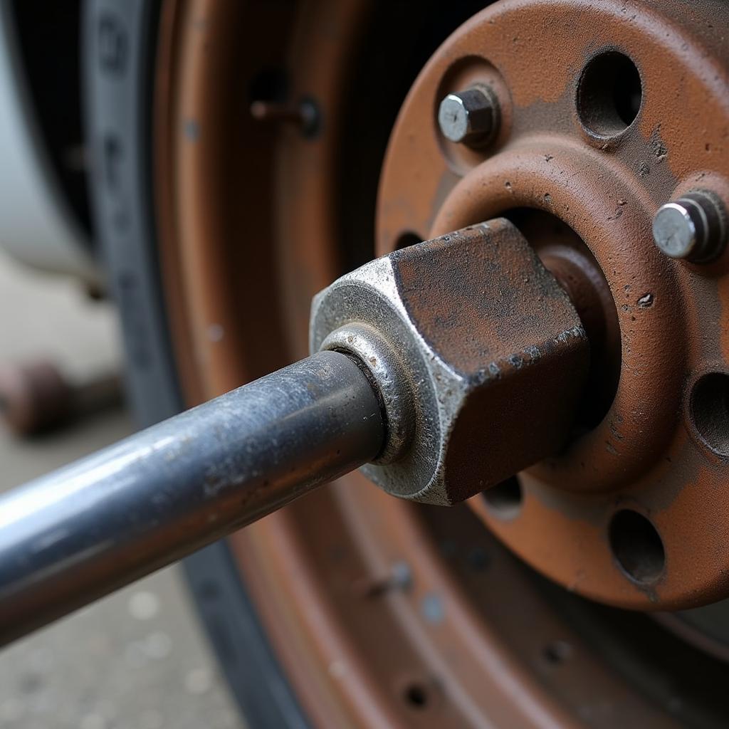 Breaker Bar Removing Stuck Lug Nut