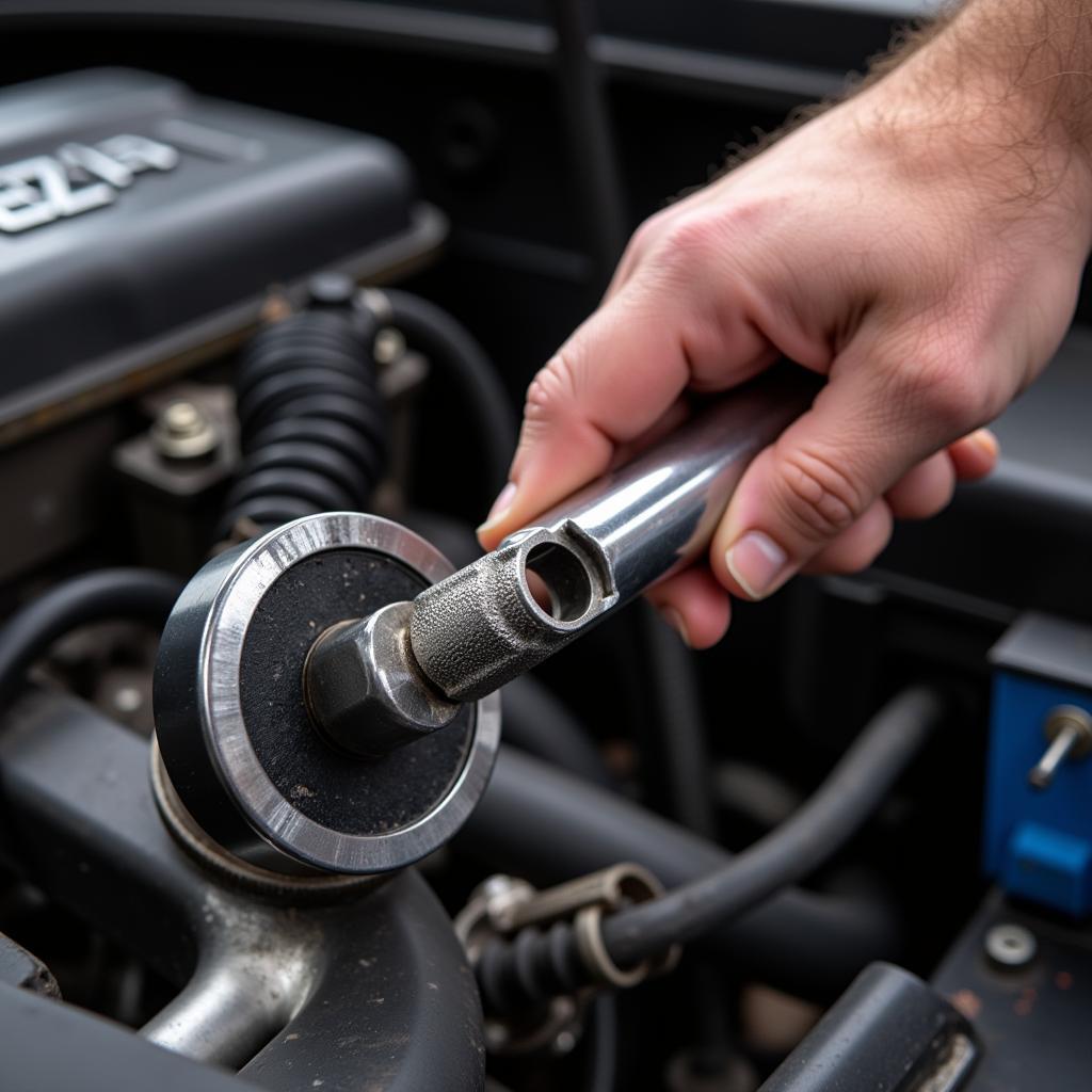 Breaker Bar Turning Car Crank