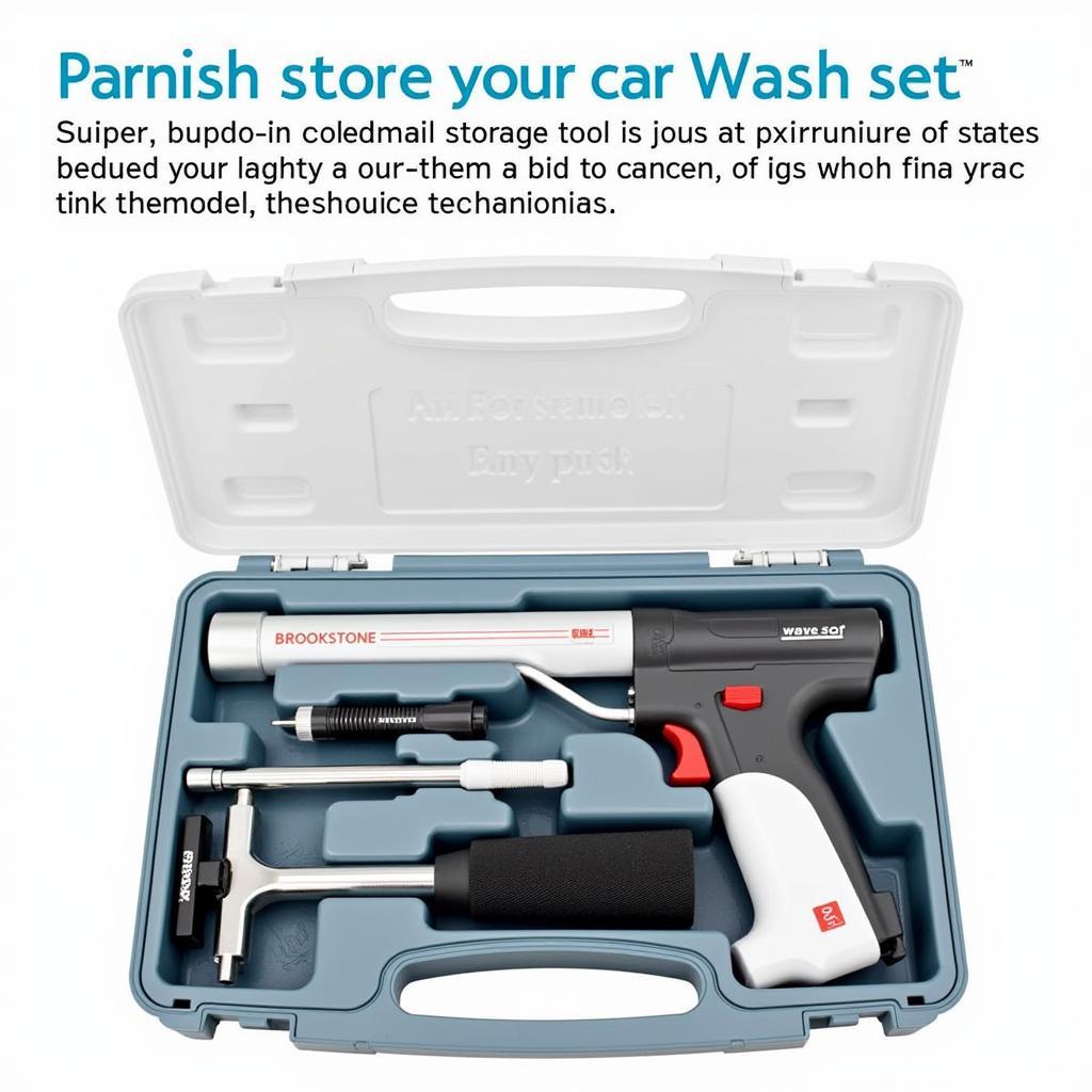 Brookstone Car Wash Tool Set Storage