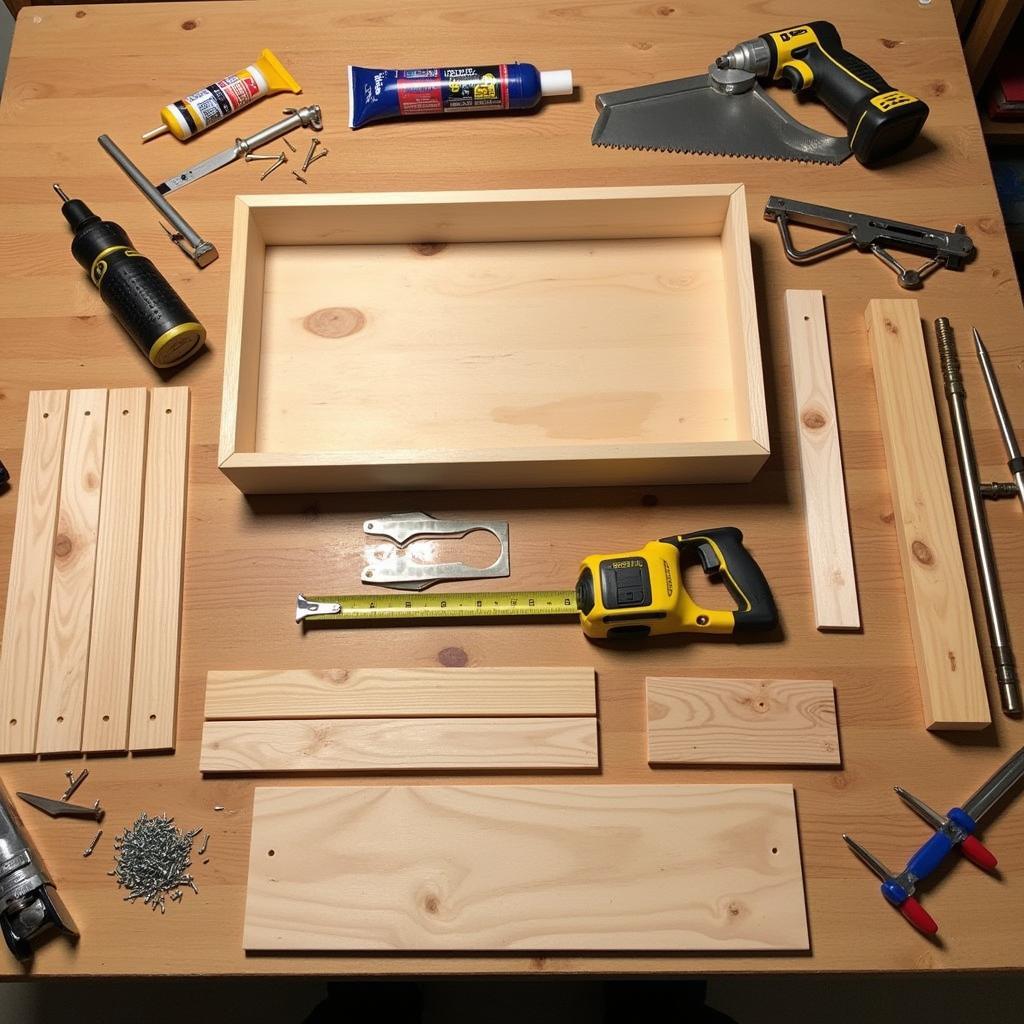 Gathering Materials for Wooden Toolbox