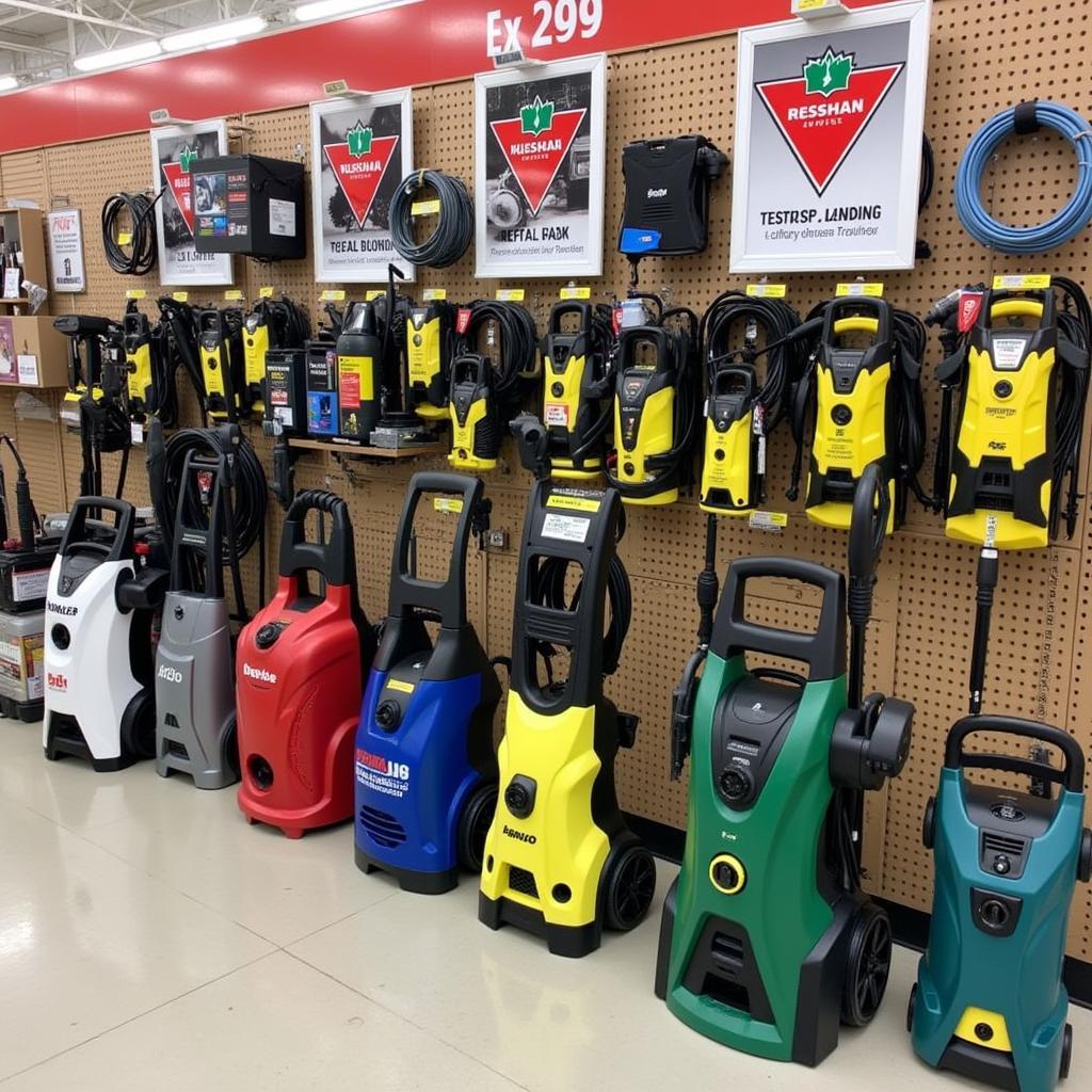 Choosing a pressure washer at Canadian Tire