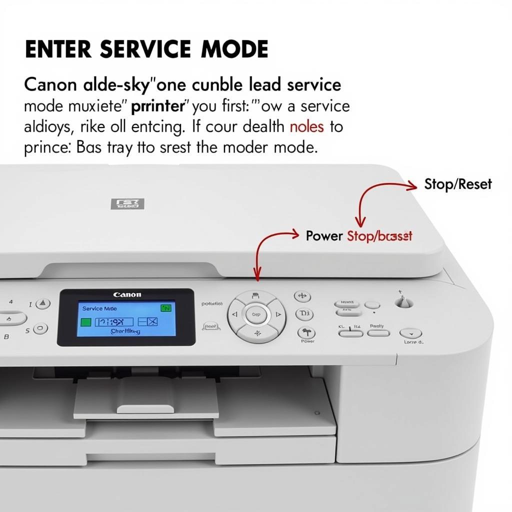 Canon MP287 in Service Mode