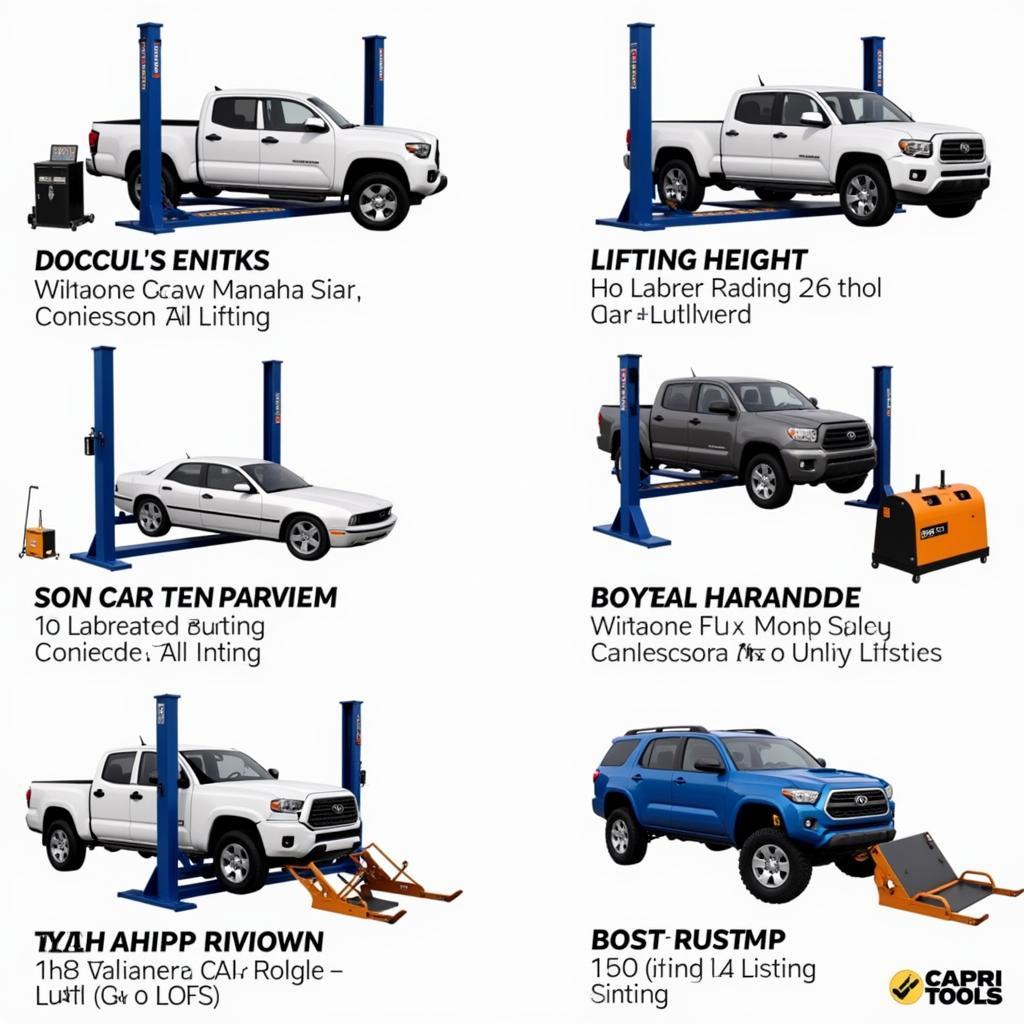 Capri Tools Hydraulic Car Positioning System Selection