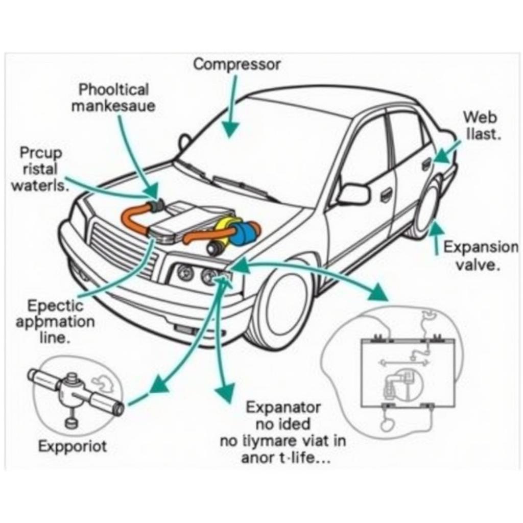 Car AC System Components Diagram