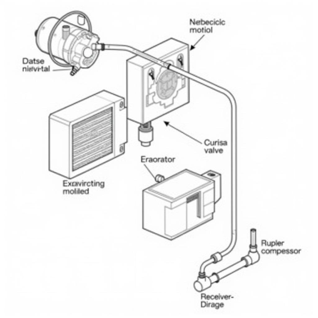 Car AC System Components Diagram