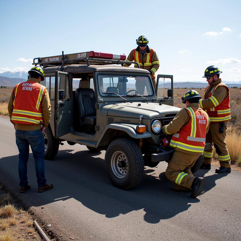 Car Accident Extraction Safety Procedures Demonstration