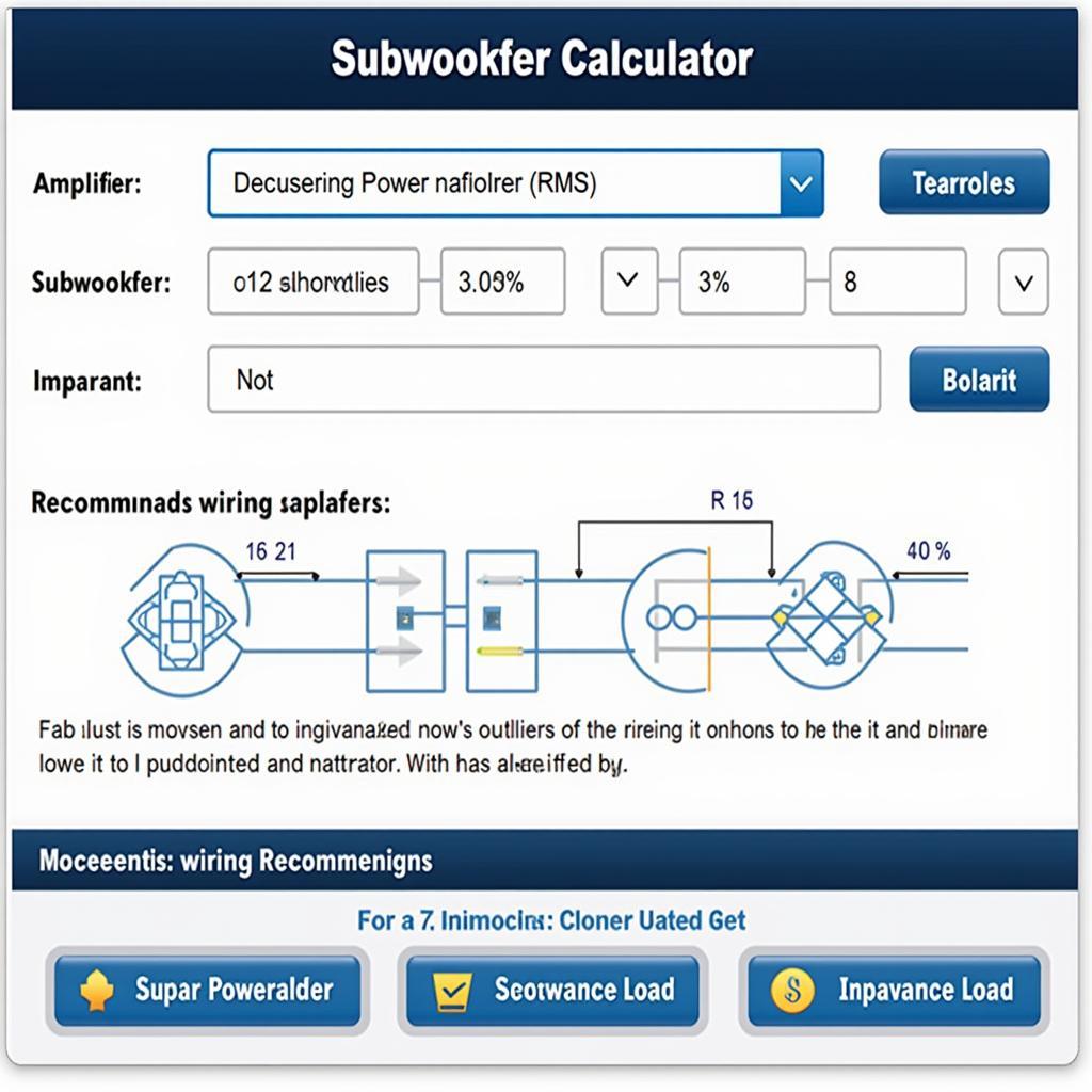 Car Amp and Subwoofer Matching Calculator