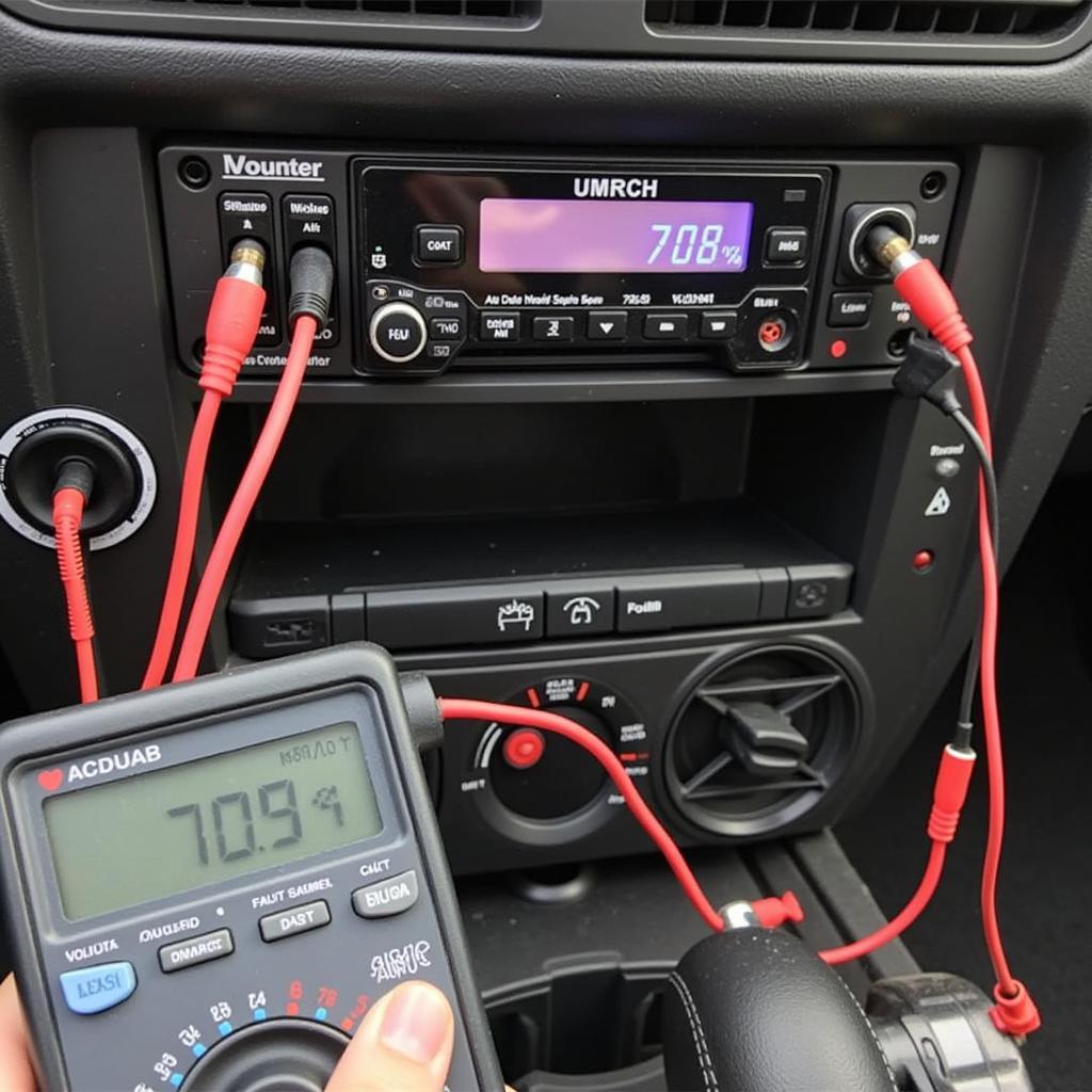 Setting up a car audio amplifier gain tool