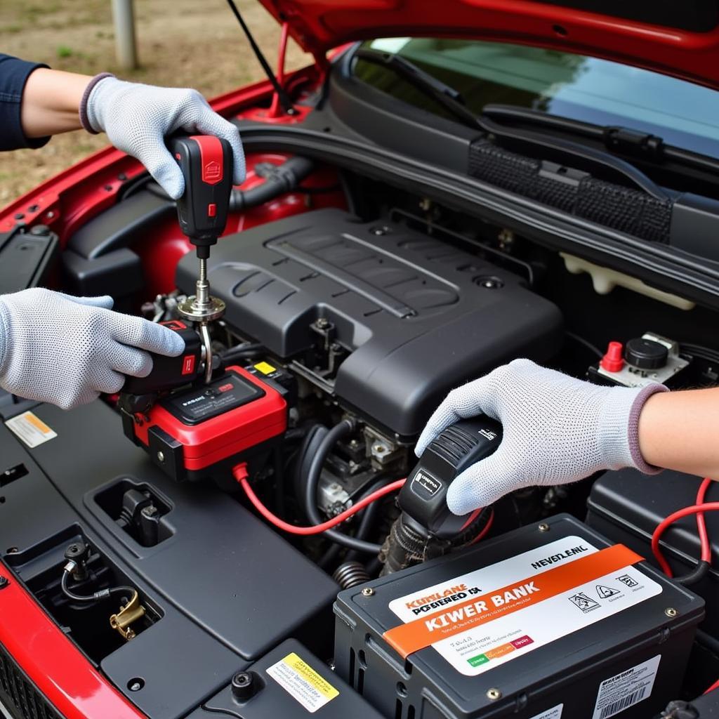 Safe Usage of Car Battery Bank for Tools