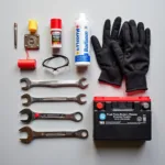 Essential tools for changing a car battery