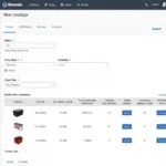 Online car battery search tool database showing different battery options