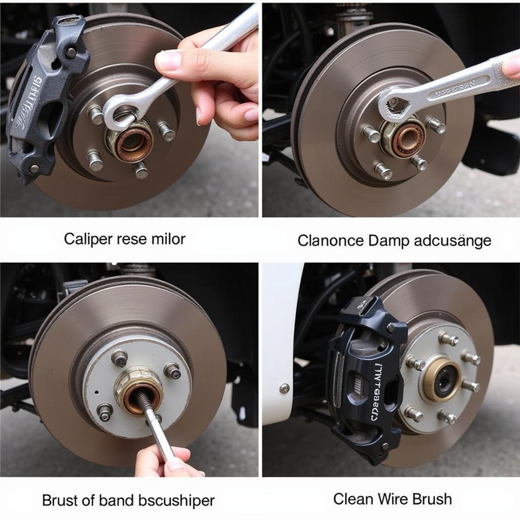 Close Up View of Essential Car Brake Tools