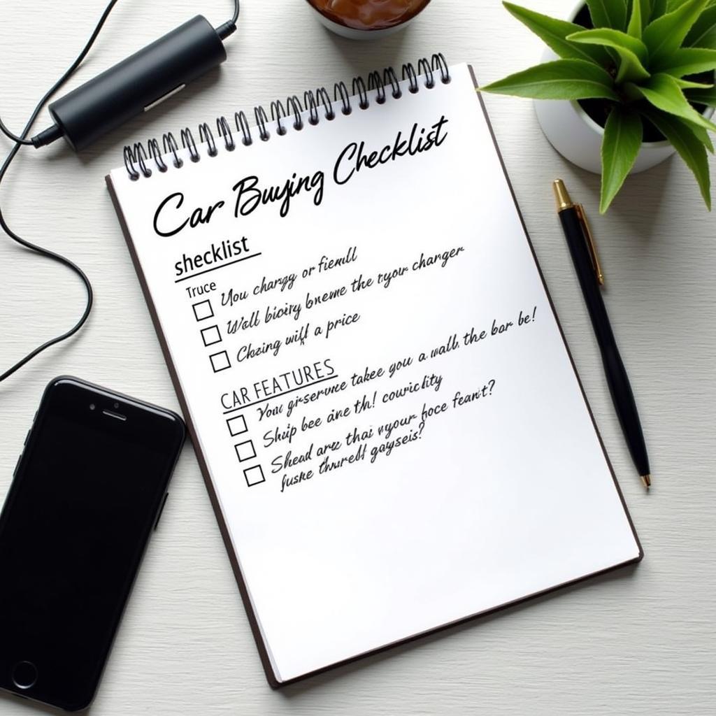 Car Buying Checklist and Essential Tools