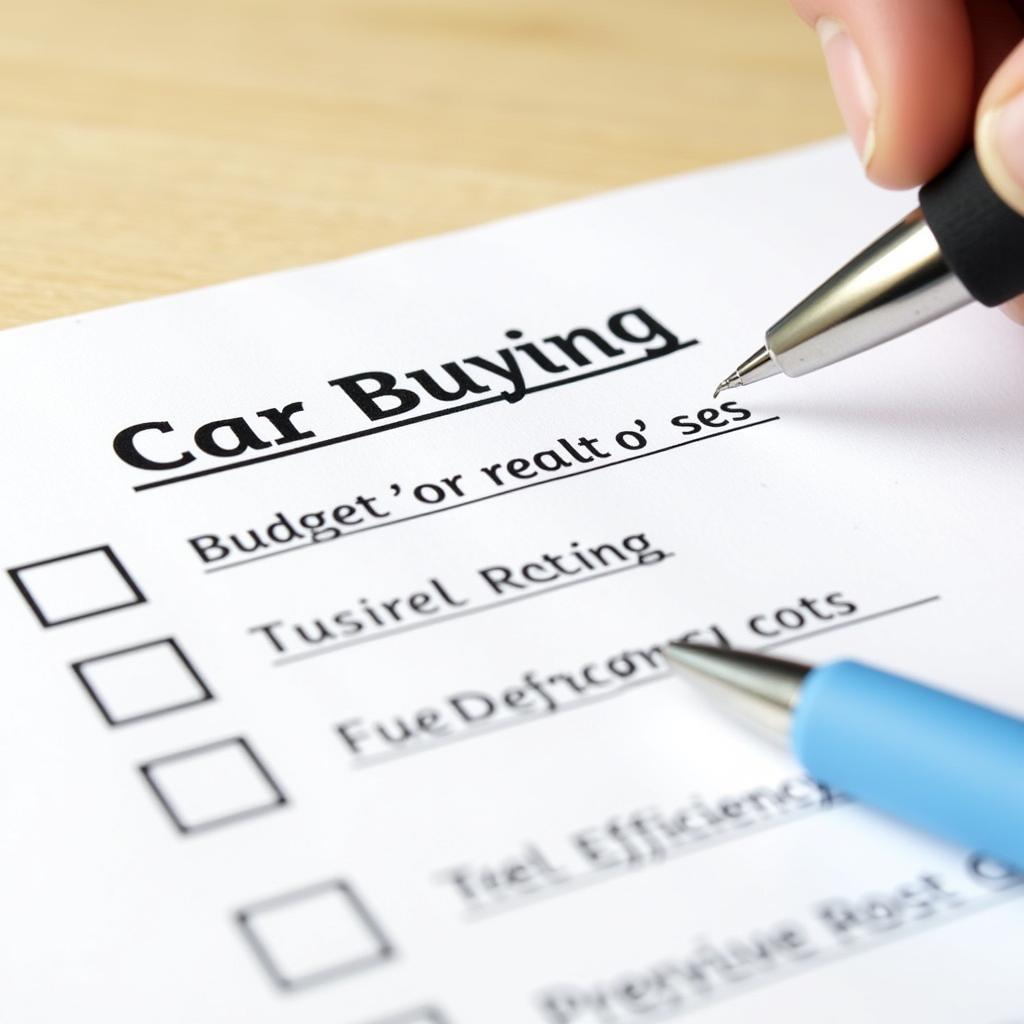 Using Checklists for Car Buying: Organize Your Needs