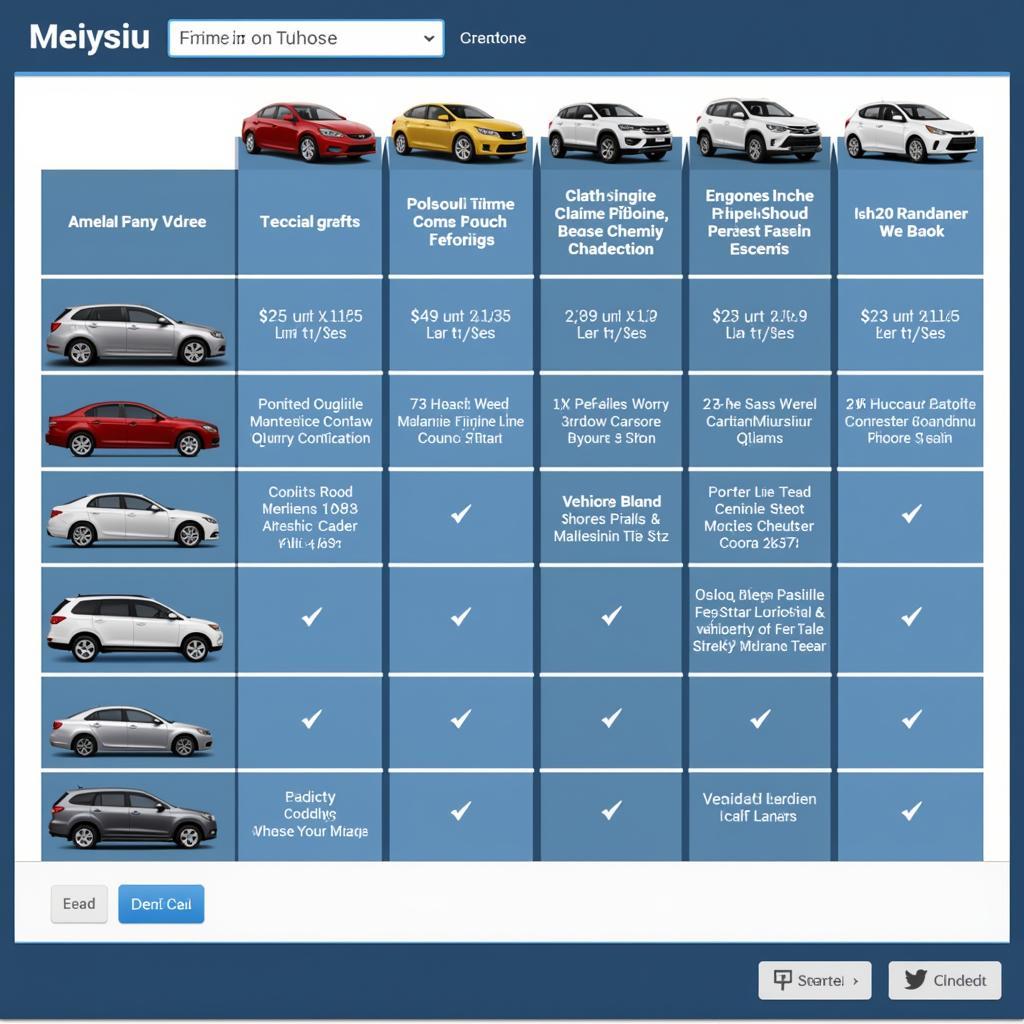 Car Comparison Chart