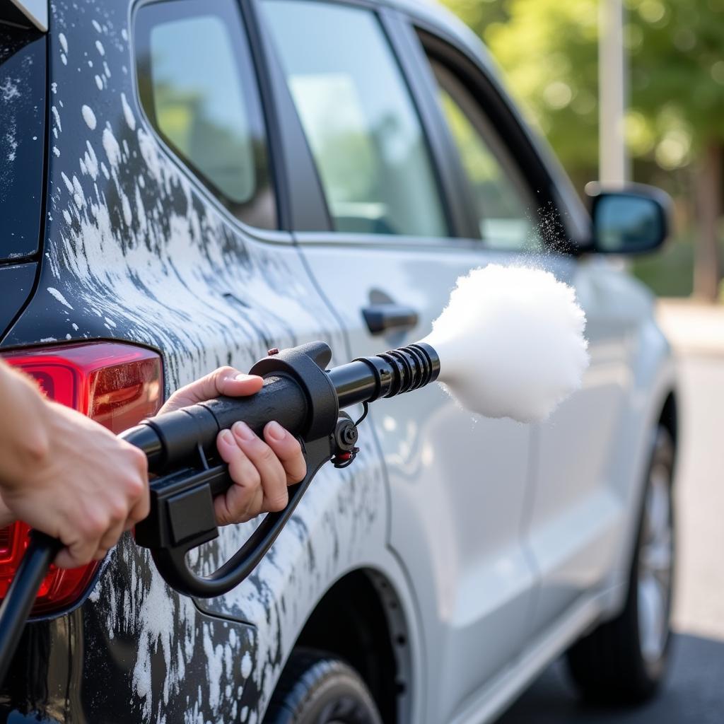 Car Cleaning Tools: Pressure Washer and Foam Cannon