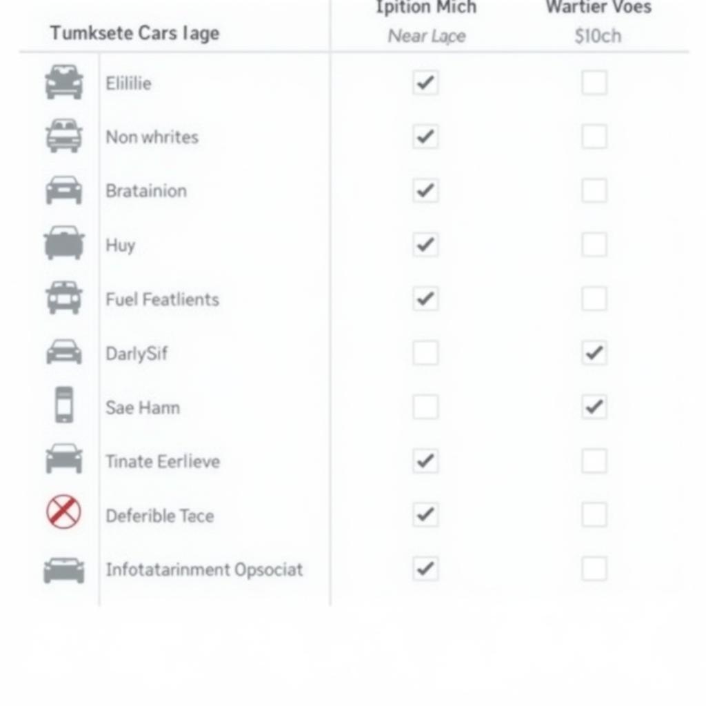 Car Comparison Tool Interface