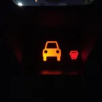 Car Dashboard with Illuminated Tool Light