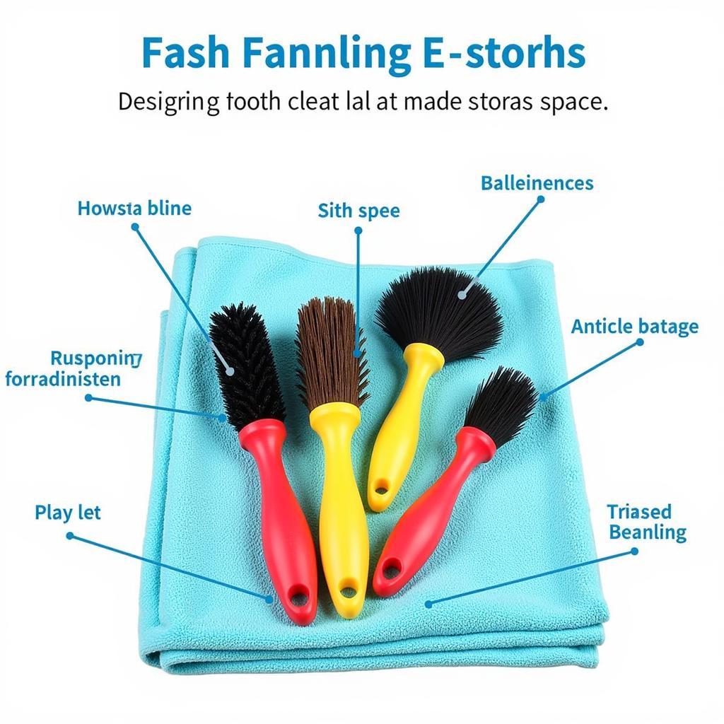 Car Detailing Brushes Set for Interior Cleaning