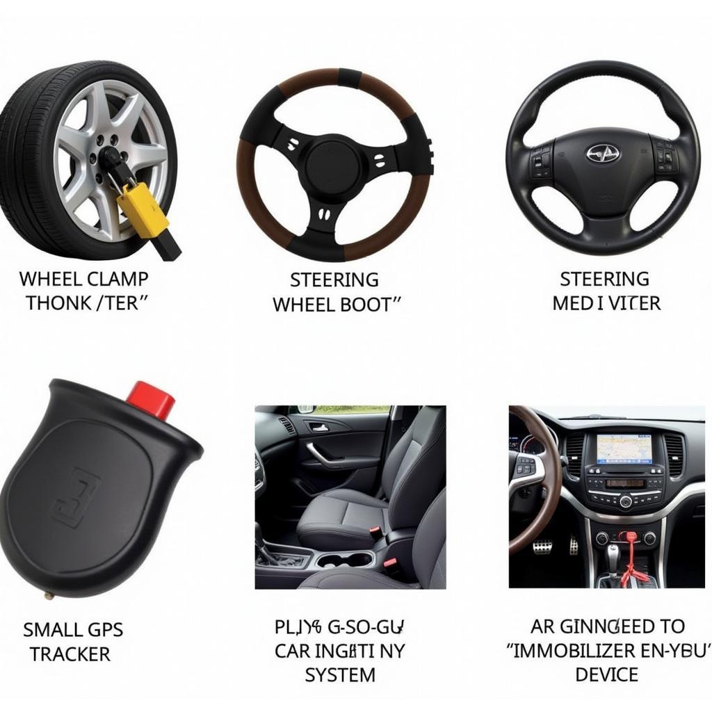 Car Detainment Tools: Wheel Clamp, Steering Wheel Lock, Tire Boot, GPS Tracker, and Immobilizer