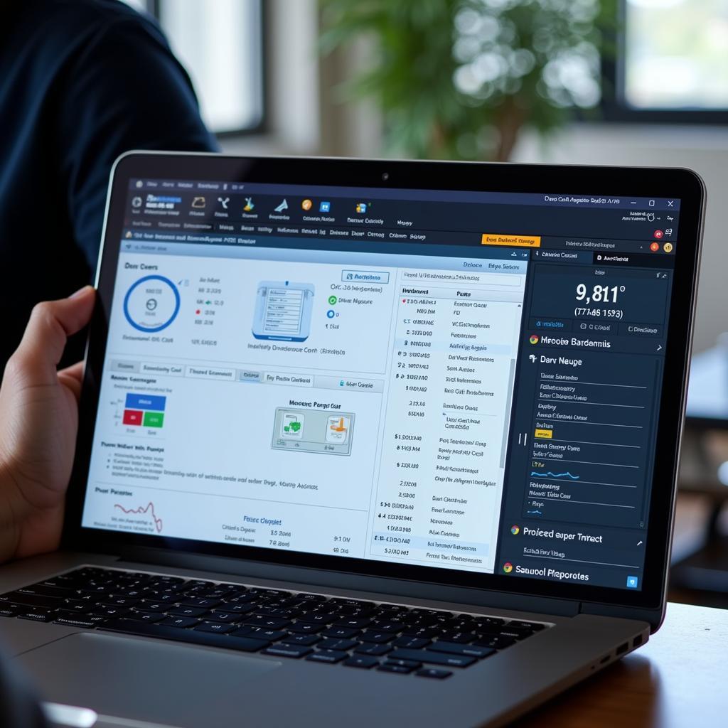 Car Diagnostic Report Displayed on a Laptop Screen