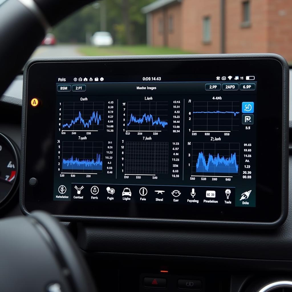 Diagnostic scan tool display showing live data