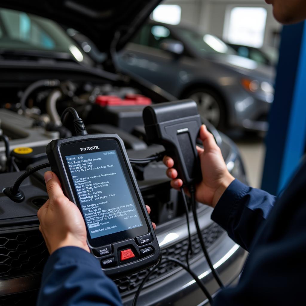 Car Diagnostic Scanner in Use