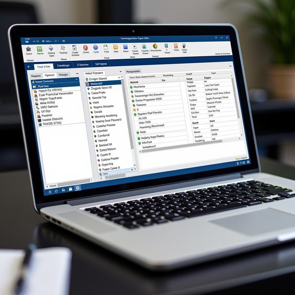 Car Diagnostic Software on Laptop