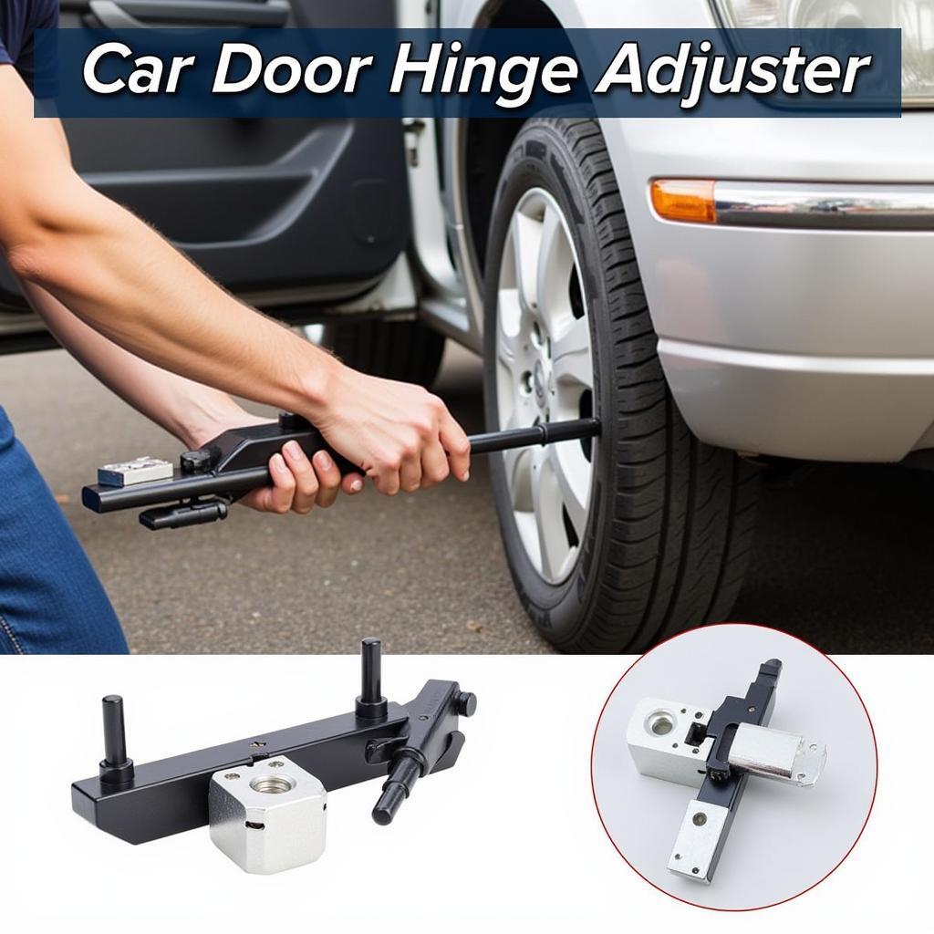 Car Door Hinge Adjuster Tool in Action