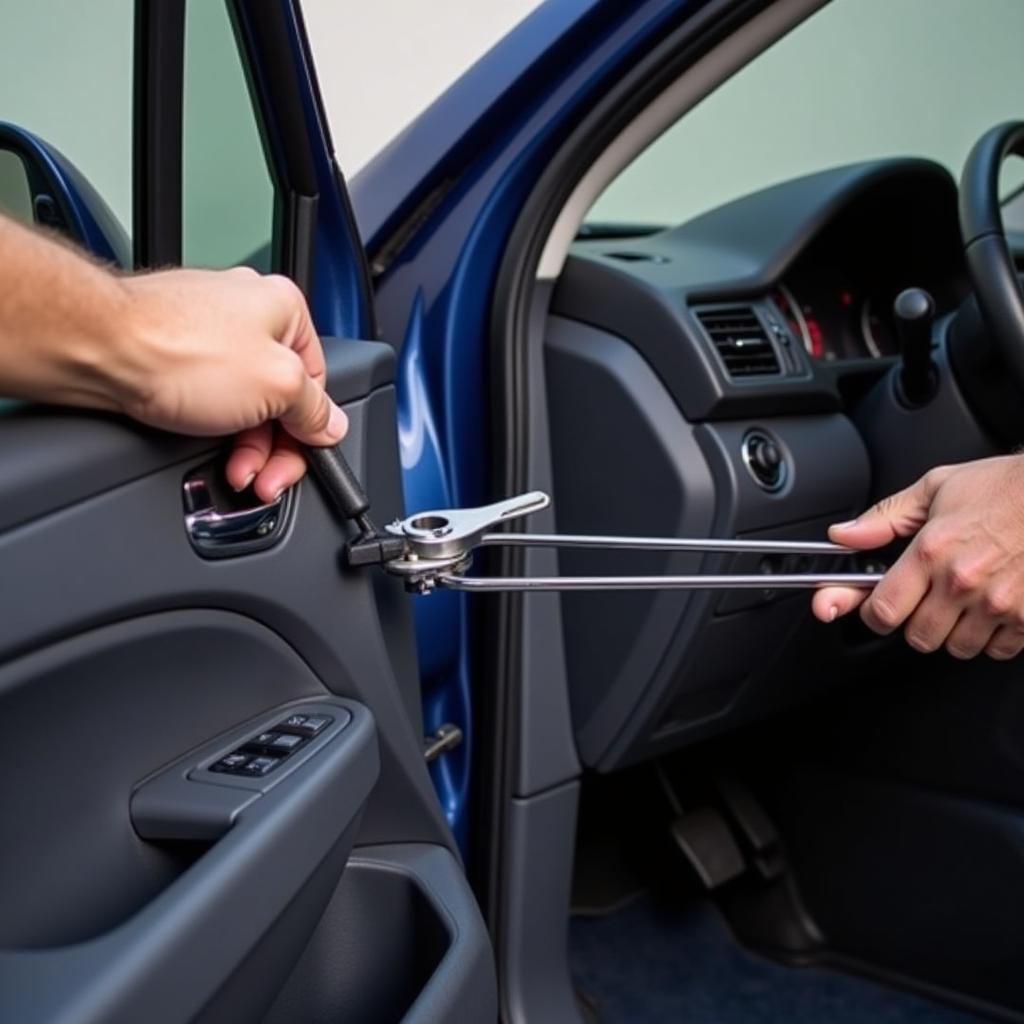 Car Door Opened With a Specialized Tool