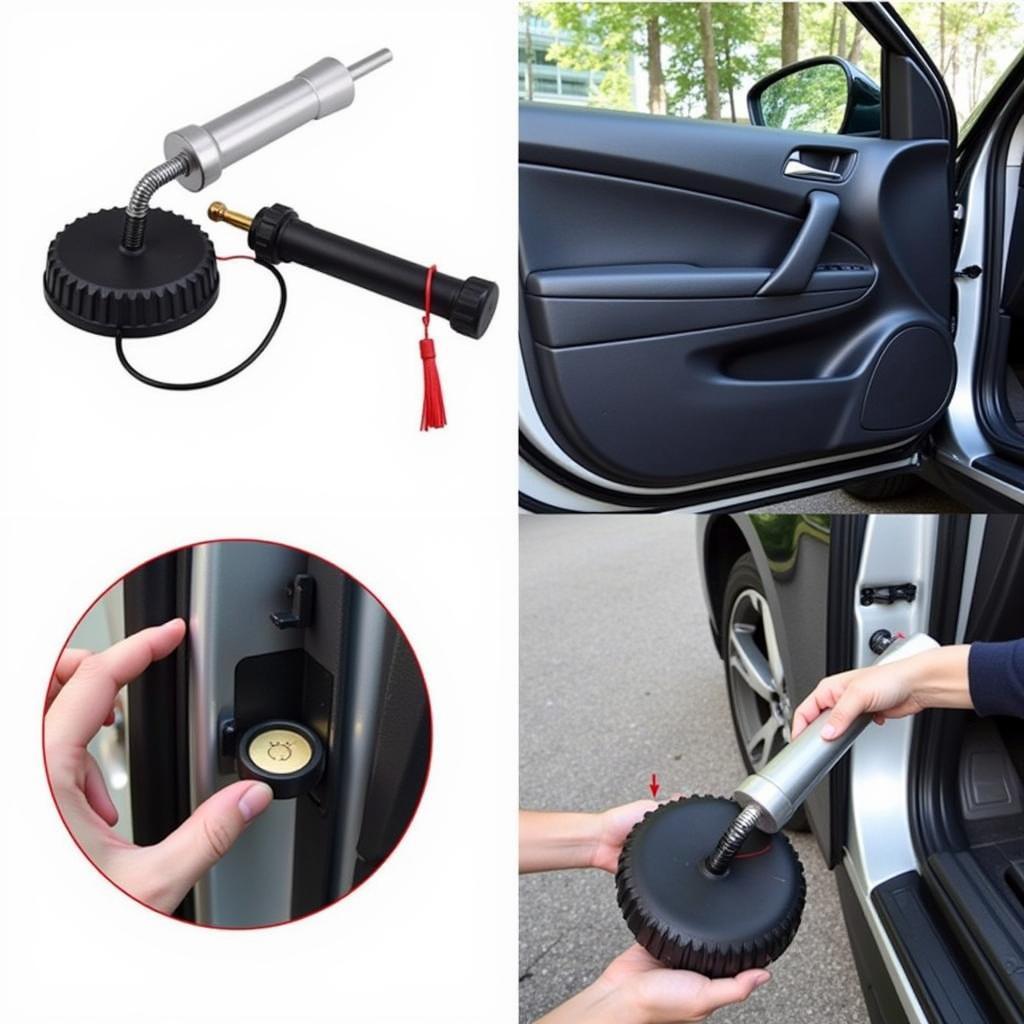 Car Door Wedge and Inflatable Pump