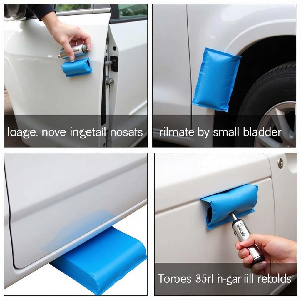 Car Door Wedge and Pump Kit for creating space to unlock car doors