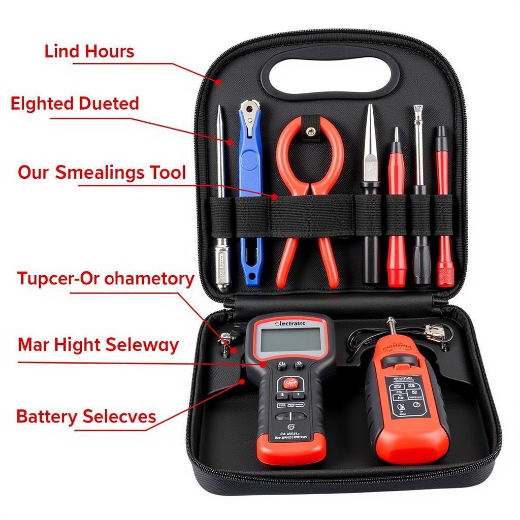 Portable Car Electrician Tool Bag with Organized Compartments and Tools