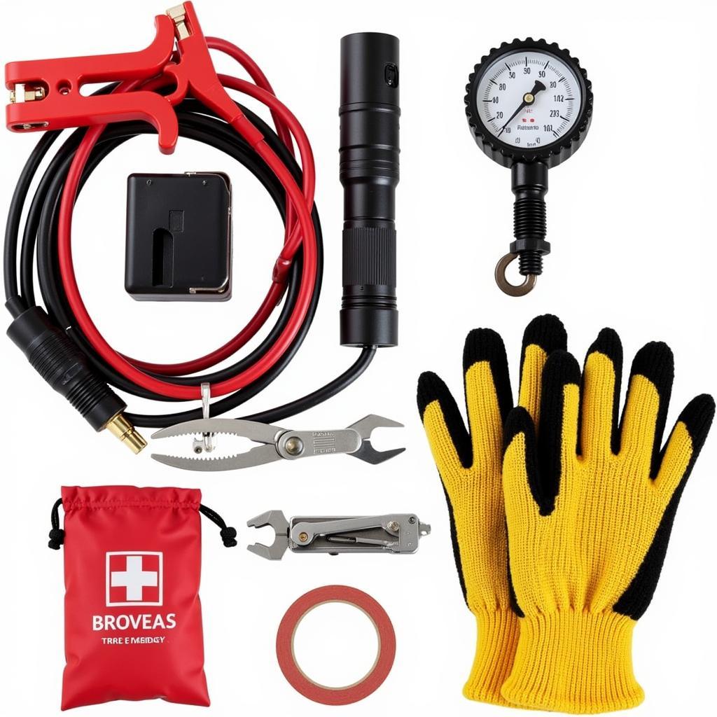 Essential tools for a car emergency tool box