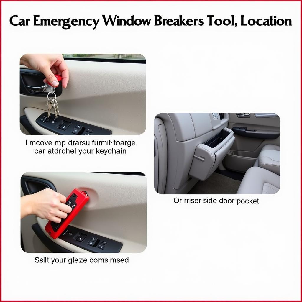 Car Emergency Window Breaker Placement