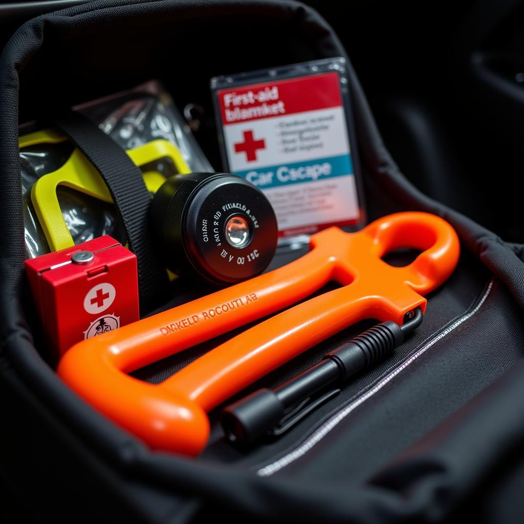 Car Escape Tool in an Emergency Kit