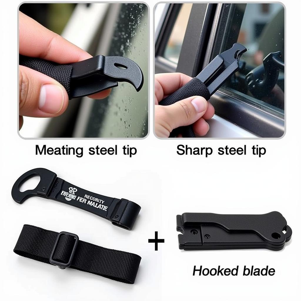 Car Escape Tool Features: Window Breaker and Seatbelt Cutter